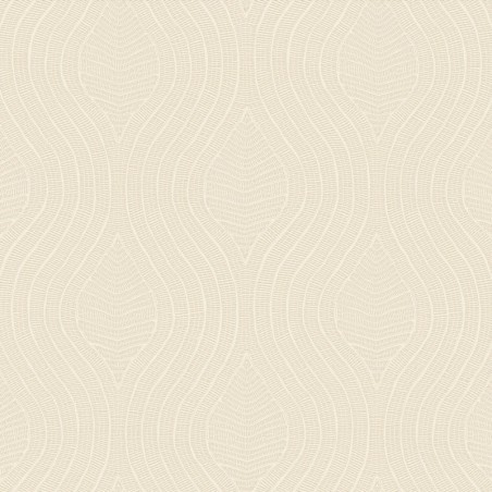 Papel pintado Brodelia con textura de tela bordada de Casamance.