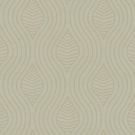 Papel pintado Brodelia con textura de tela bordada de Casamance.