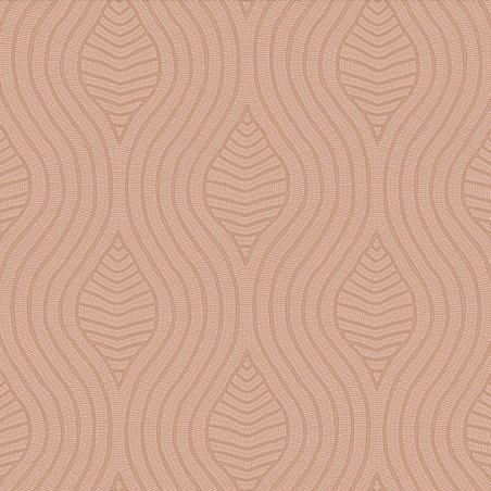 Papel pintado Brodelia con textura de tela bordada de Casamance.