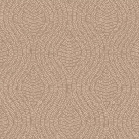 Papel pintado Brodelia con textura de tela bordada de Casamance.