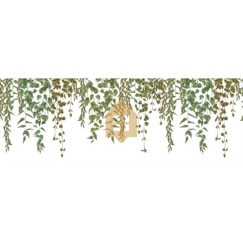 Cenefa decorativa Kitchen Box instalada sobre el frente de la cocina.