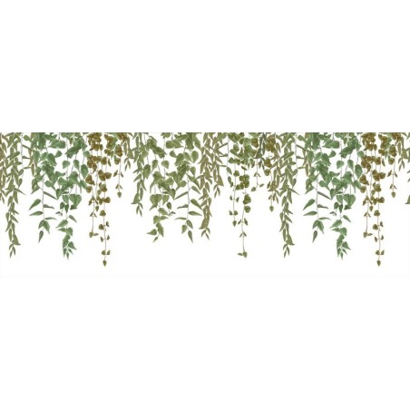 Cenefa decorativa Kitchen Box instalada sobre el frente de la cocina.