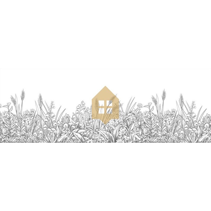 Cenefa decorativa Kitchen Box instalada sobre el frente de la cocina.