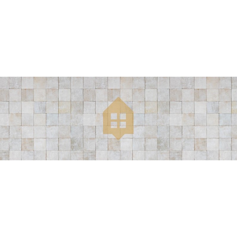 Cenefa decorativa Kitchen Box instalada sobre el frente de la cocina.