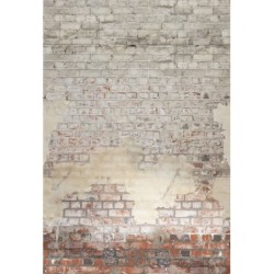 Fotomural Brickwall con diseño de ladrillo visto en una pared de cocina.