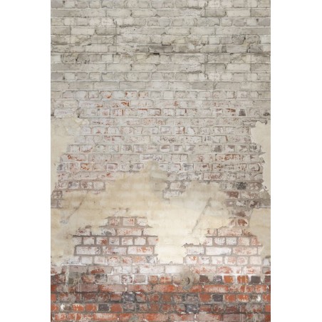 Fotomural Brickwall con diseño de ladrillo visto en una pared de cocina.