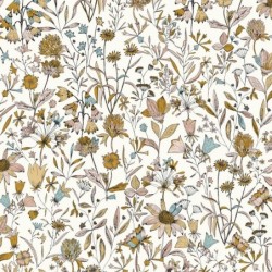 Papel pintado botánico Jardin de Giverny con diseño de hojas elegantes.