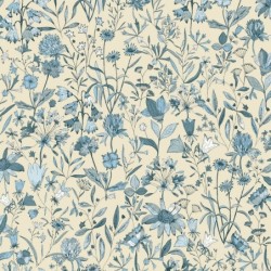 Papel pintado botánico Jardin de Giverny con diseño de hojas elegantes.