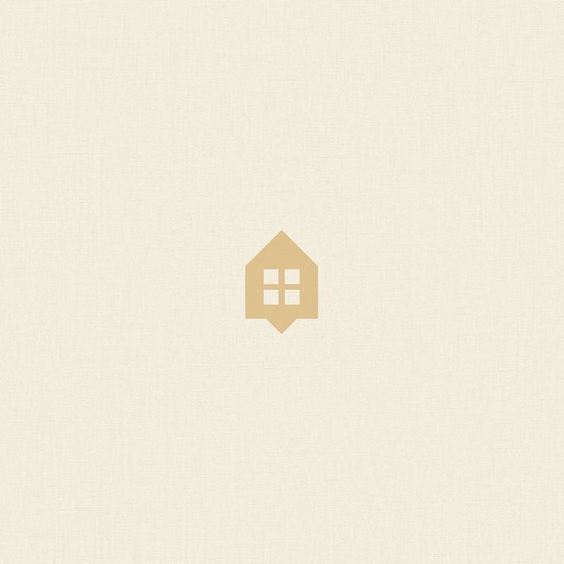 Papel pintado liso efecto lino Uni Mat en una pared de salón.