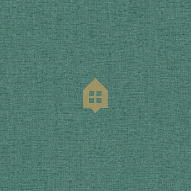 Papel pintado liso efecto lino Uni Mat en una pared de salón.