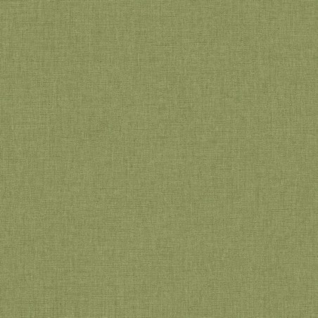 Papel pintado liso efecto lino Uni Mat en una pared de salón.