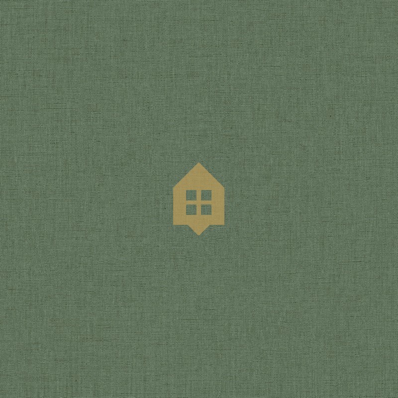 Papel pintado liso efecto lino Uni Mat en una pared de salón.