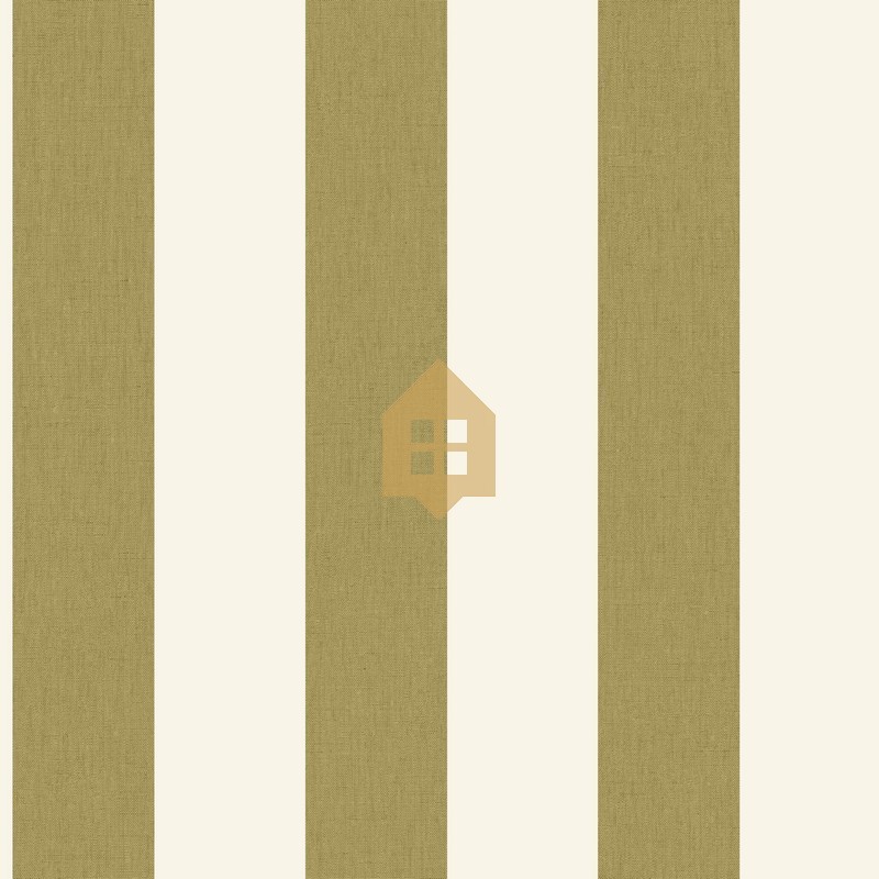 Papel pintado de rayas verticales Linen Lines en una pared de cocina.