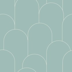 Papel pintado con patrón Ornament de Caselio para cocina.