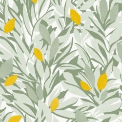 Papel pintado con diseño botánico Cassis de Caselio para tu cocina.