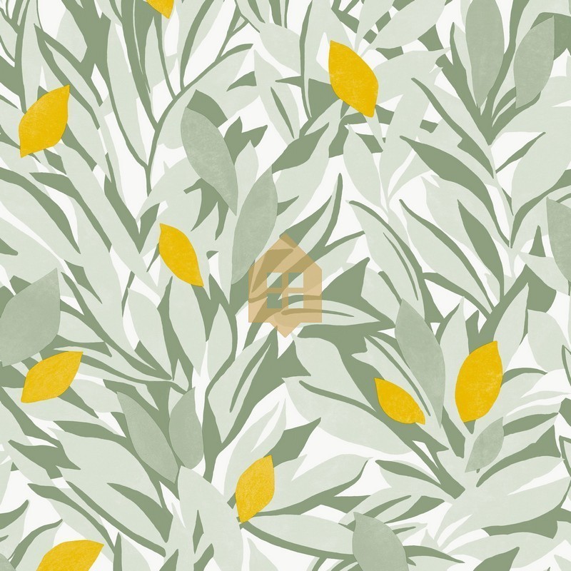 Papel pintado con diseño botánico Cassis de Caselio para tu cocina.