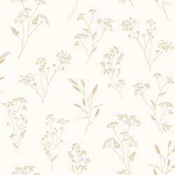 Papel pintado con diseño de espigas Little Graminea para la cocina.