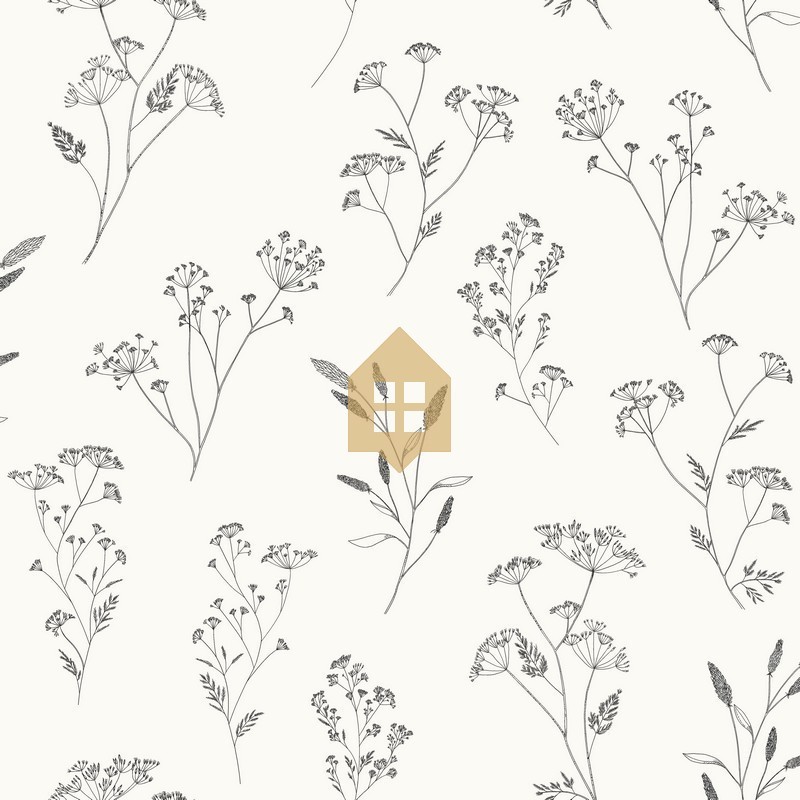 Papel pintado con diseño de espigas Little Graminea para la cocina.