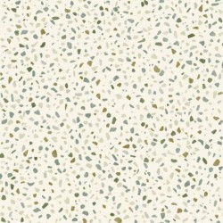 Papel pintado efecto terrazo Granito para una cocina moderna.