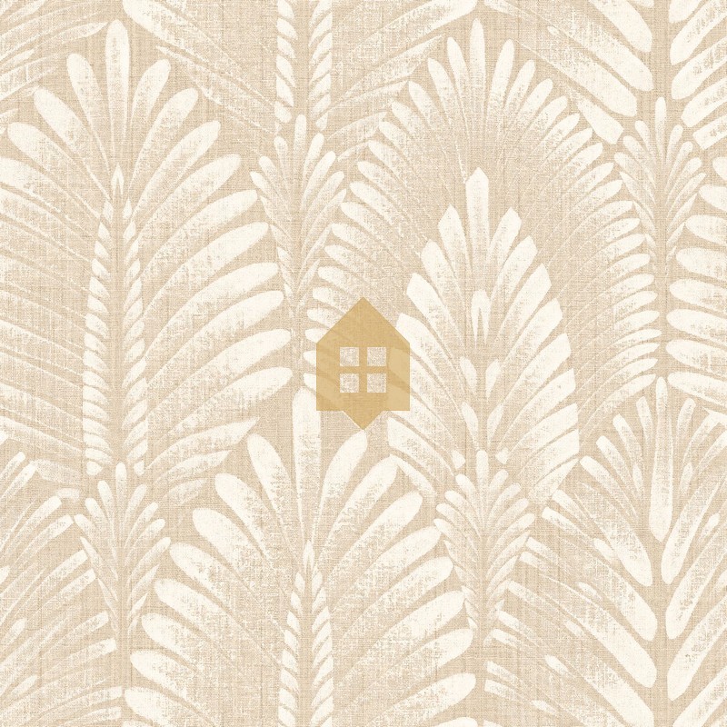 Papel pintado con diseño de palmitos Alisio de Casamance.
