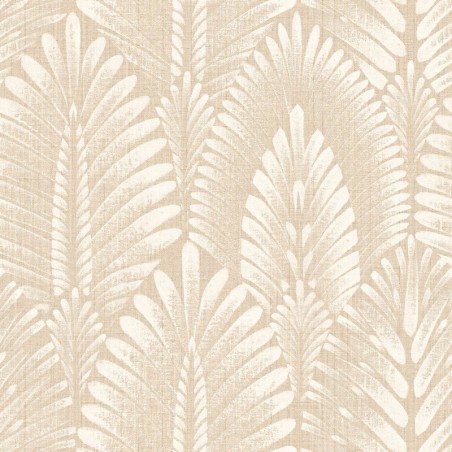 Papel pintado con diseño de palmitos Alisio de Casamance.