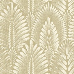 Papel pintado con diseño de palmitos Alisio de Casamance.