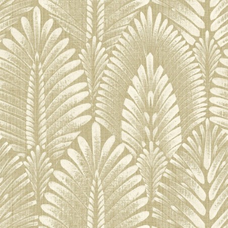 Papel pintado con diseño de palmitos Alisio de Casamance.