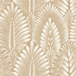 Papel pintado con diseño de palmitos Alisio de Casamance.