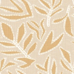 Papel pintado botánico Lanzea con efecto bordado de Casamance.