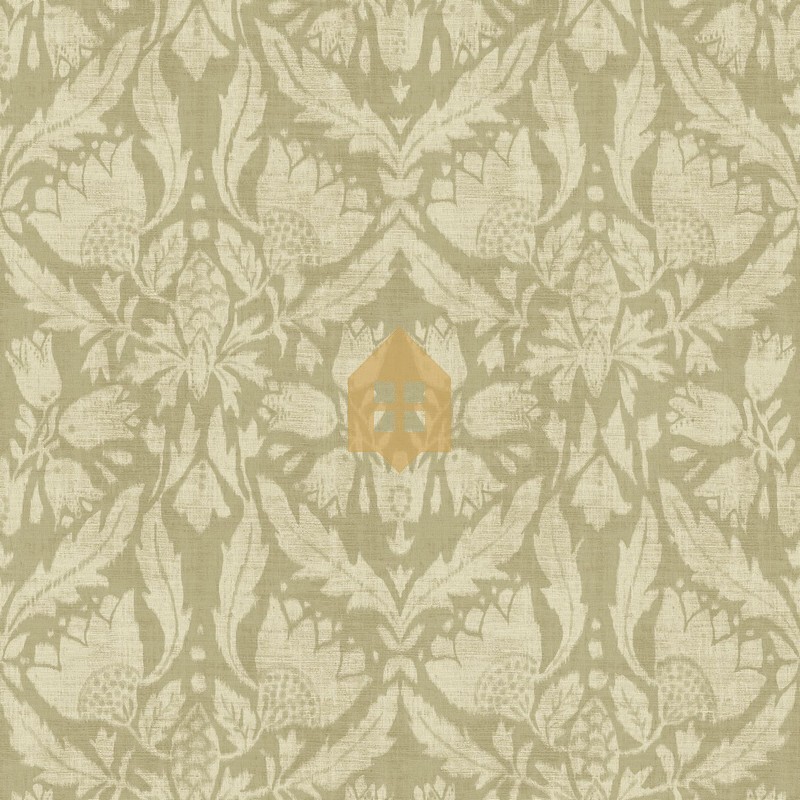 Papel pintado con diseño floral estilizado Neria de Casamance.