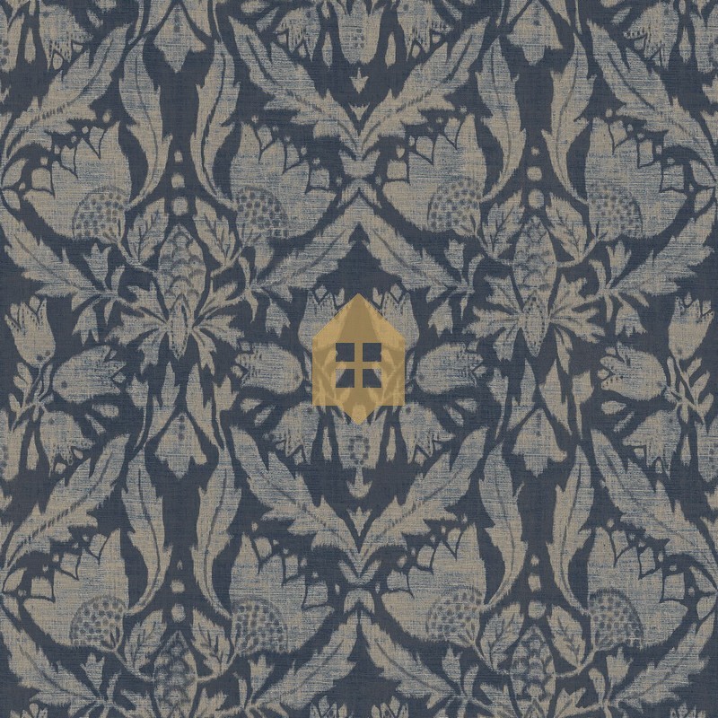 Papel pintado con diseño floral estilizado Neria de Casamance.