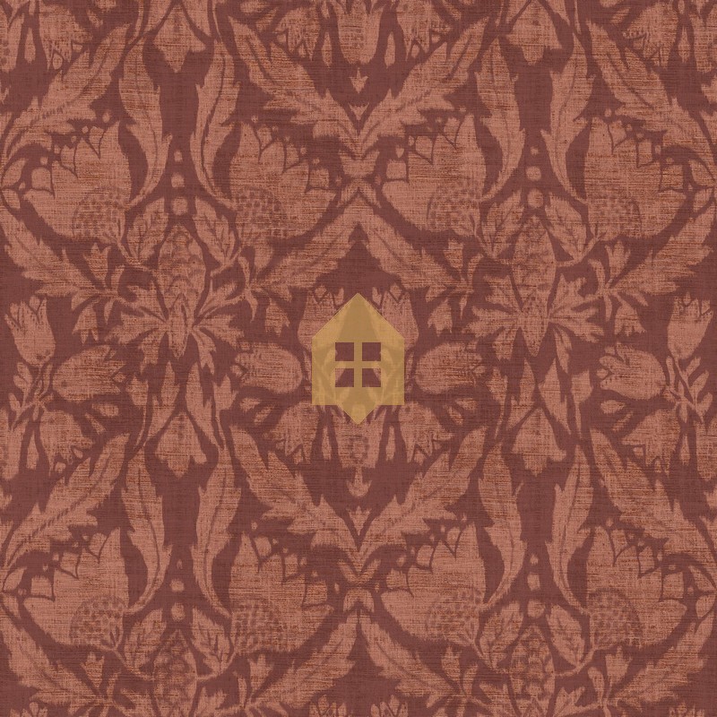 Papel pintado con diseño floral estilizado Neria de Casamance.