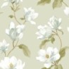 Papel pintado botánico realista Brume de Magnolia de Casadeco.