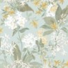Papel pintado floral con diseño de jazmín Songe de Jasmin de Casadeco.