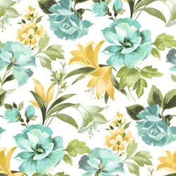 Papel pintado floral vibrante Bouquet D'Ete de Casadeco.
