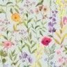 Papel pintado floral estilo acuarela Fleurs des Champs de Casadeco.