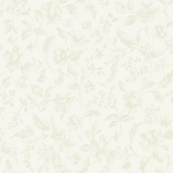 Papel pintado Pastelia de Caselio Blue Shades con estampado clásico de estilo Toile de Jouy en versión ligera y fondo blanco.
