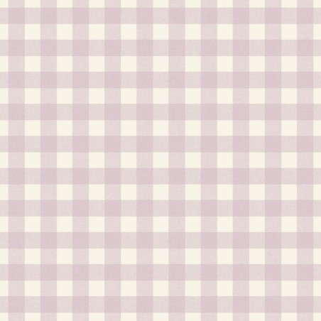 Papel pintado Victoria de Caselio Happy Kids Club con estampado clásico de cuadros vichy de estilo retro y moderno.