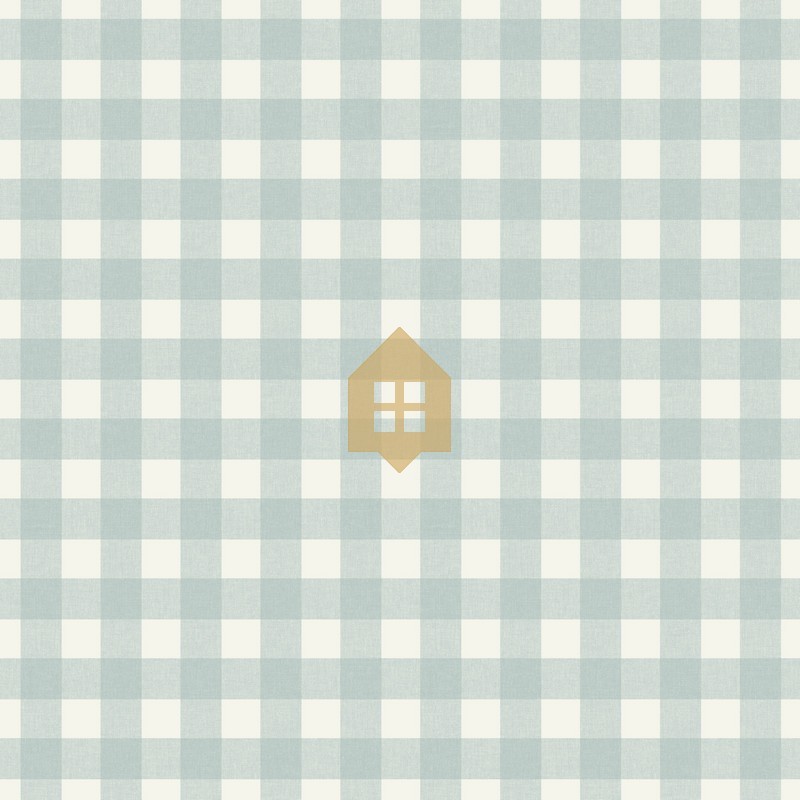 Papel pintado Victoria de Caselio Happy Kids Club con estampado clásico de cuadros vichy de estilo retro y moderno.