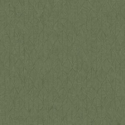 Papel pintado Tarrazu de Casadeco con patrón de pequeñas hojas tejidas y textura con relieve efecto vegetal.