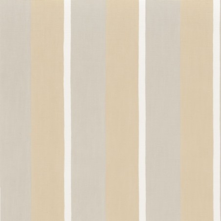Papel pintado Sinopia de Casamance con diseño de rayas verticales irregulares de trazo manual y acabado con textura de grano.