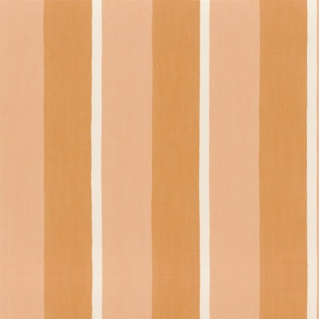 Papel pintado Sinopia de Casamance con diseño de rayas verticales irregulares de trazo manual y acabado con textura de grano.