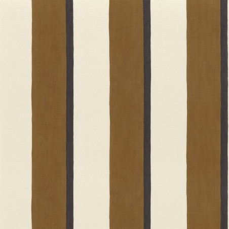 Papel pintado Sinopia de Casamance con diseño de rayas verticales irregulares de trazo manual y acabado con textura de grano.