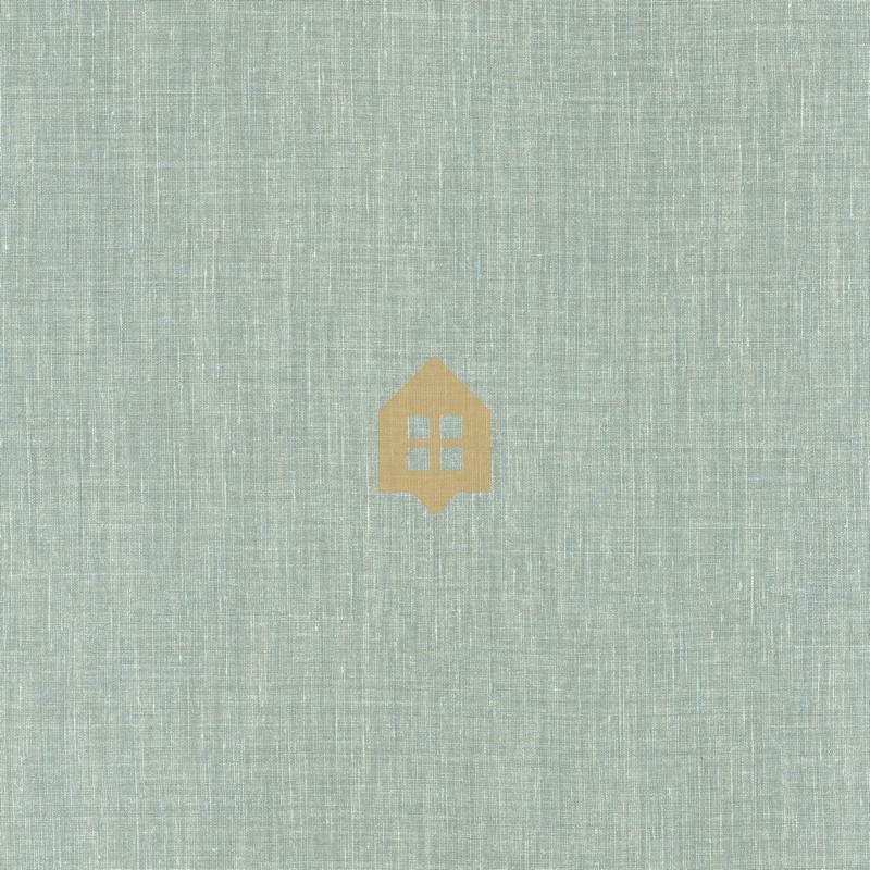 Papel pintado Ankaa de Casamance con textura de lino natural y detalles en tinta metálica con efecto brillante.