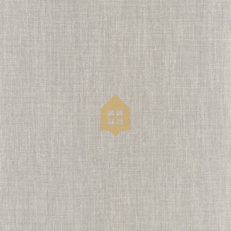 Papel pintado Ankaa de Casamance con textura de lino natural y detalles en tinta metálica con efecto brillante.