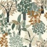 Papel pintado Peradeniya de Casamance con diseño botánico de bambúes y textura de fibra natural tipo seagrass.