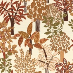 Papel pintado Peradeniya de Casamance con diseño botánico de bambúes y textura de fibra natural tipo seagrass.
