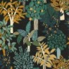 Papel pintado Peradeniya de Casamance con diseño botánico de bambúes y textura de fibra natural tipo seagrass.