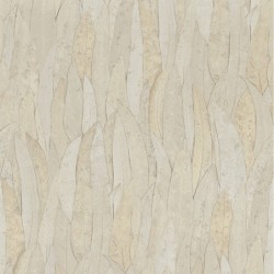 Papel pintado Neluwa de Casamance con diseño detallado de hojas de eucalipto y textura que resalta las nervaduras vegetales.