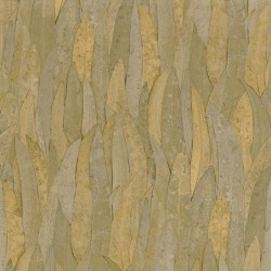 Papel pintado Neluwa de Casamance con diseño detallado de hojas de eucalipto y textura que resalta las nervaduras vegetales.
